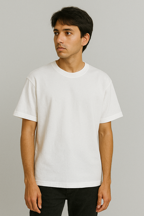 Johnny Bravo Oversized T-Shirt – White