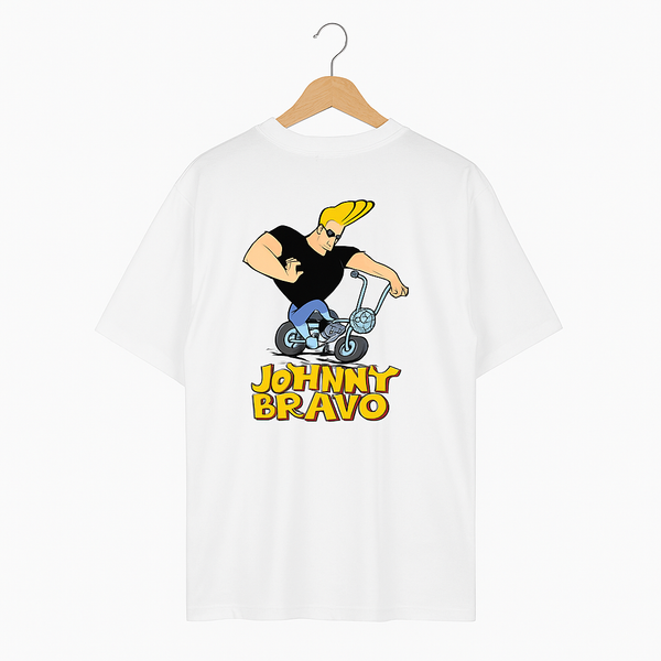 Johnny Bravo Oversized T-Shirt – White