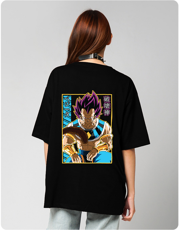 Vegeta Oversized T-Shirt – Black
