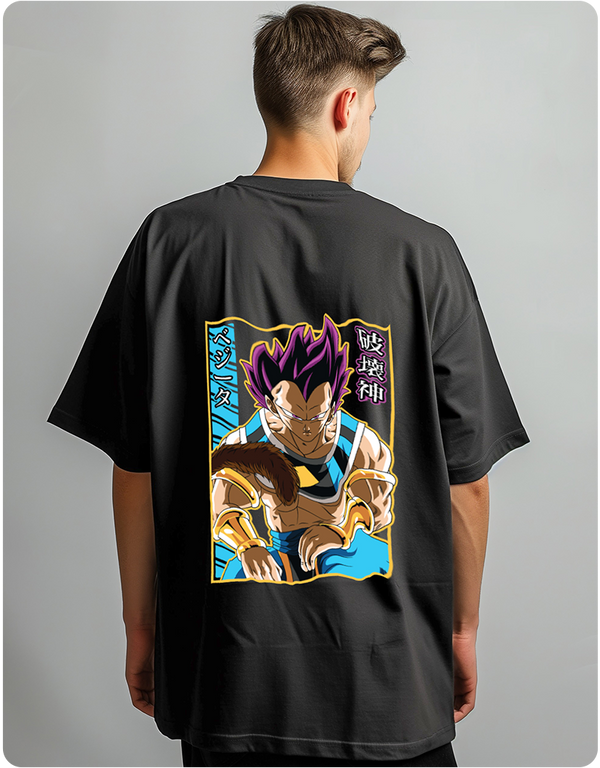 Vegeta Oversized T-Shirt – Black