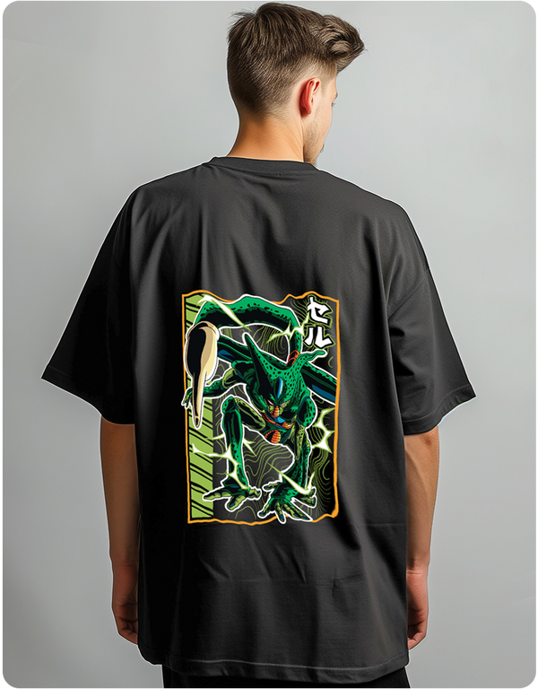 Cell Oversized T-Shirt – Black