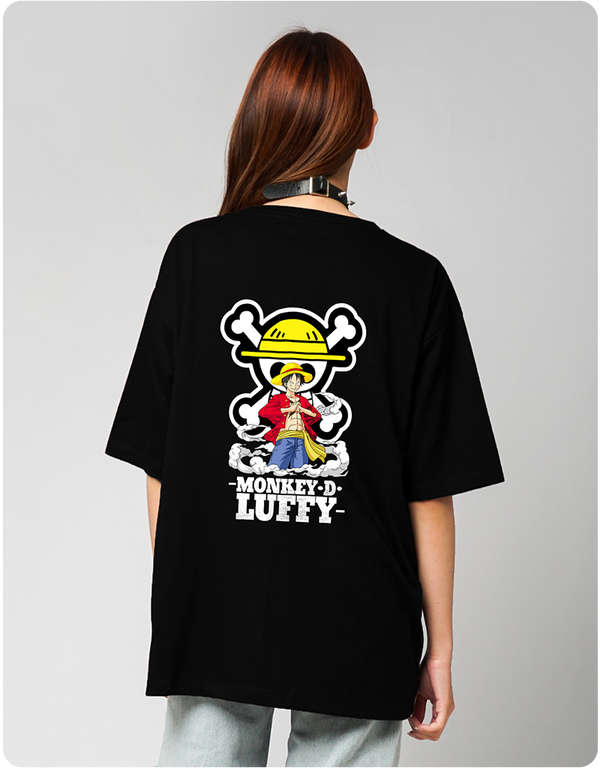 Luffy Oversized T-Shirt – Black