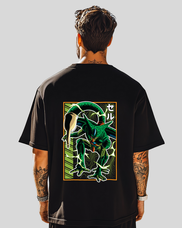 Cell Oversized T-Shirt – Black