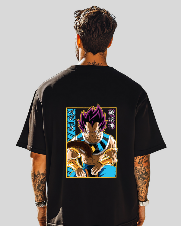 Vegeta Oversized T-Shirt – Black