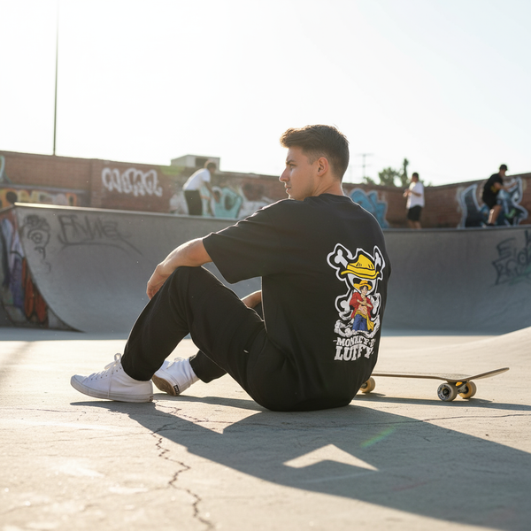 Luffy Oversized T-Shirt – Black