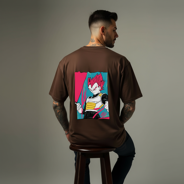 Oversized Vegeta Tee – Coffee Edition