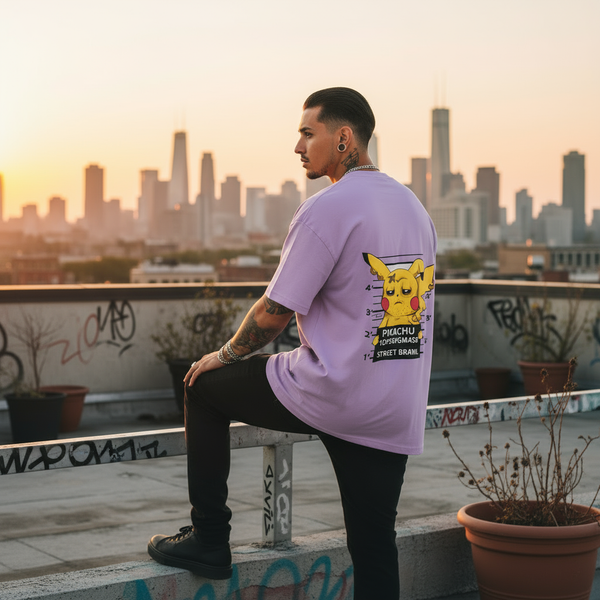 Pikachu Oversized T-Shirt – Lavender