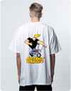 Johnny Bravo Oversized T-Shirt – White