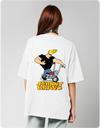 Johnny Bravo Oversized T-Shirt – White