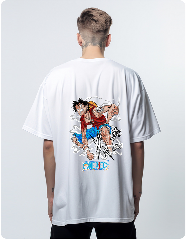 Luffy Oversized T-Shirt – White