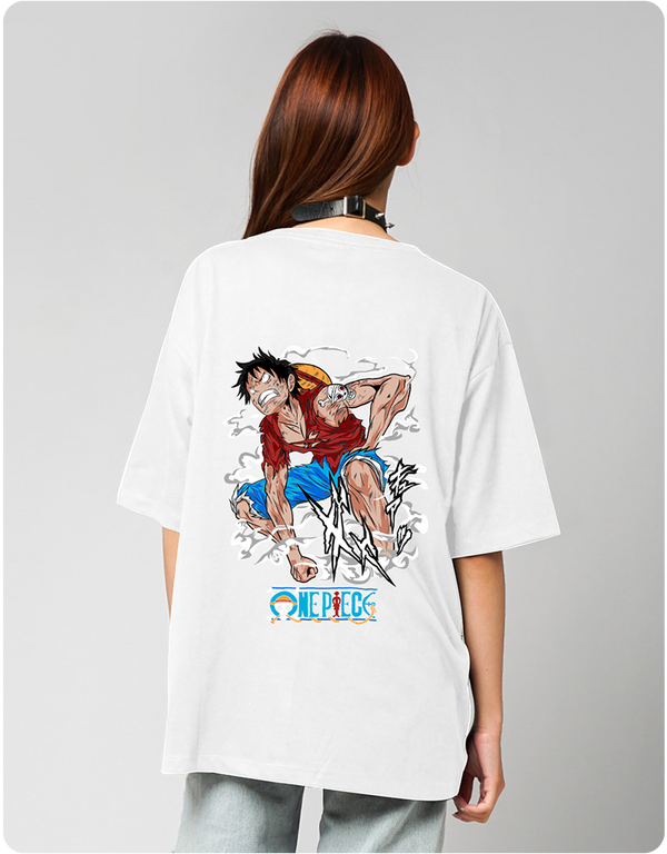 Luffy Oversized T-Shirt – White
