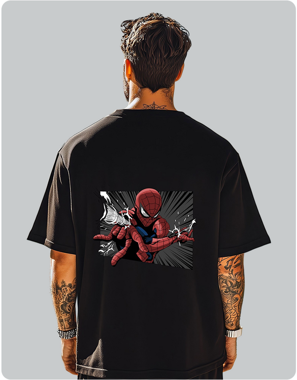 Spider-Man Oversized T-Shirt – Black