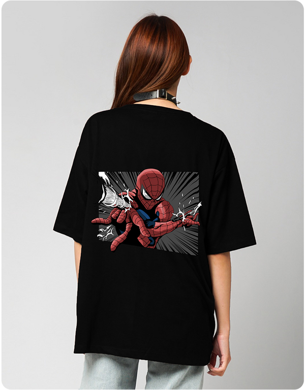 Spider-Man Oversized T-Shirt – Black