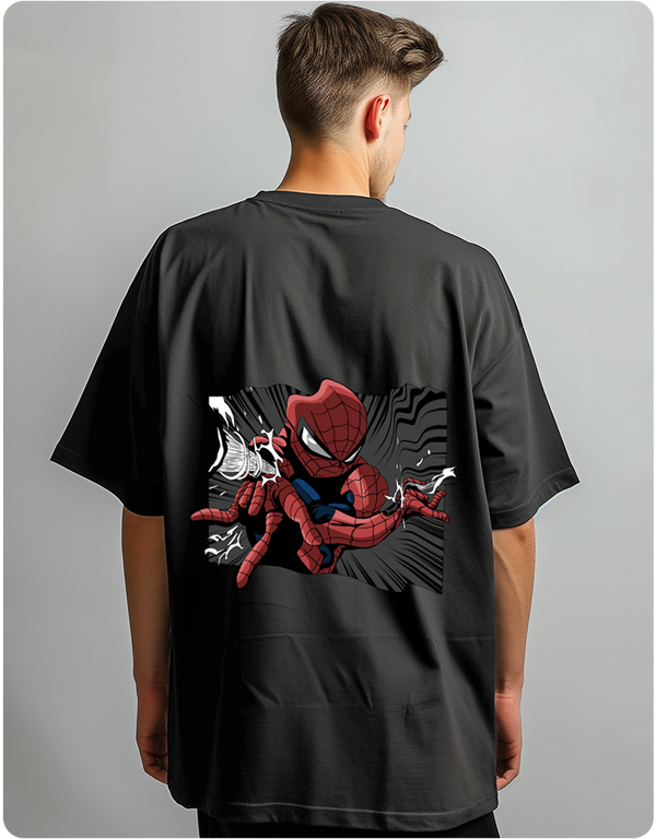 Spider-Man Oversized T-Shirt – Black
