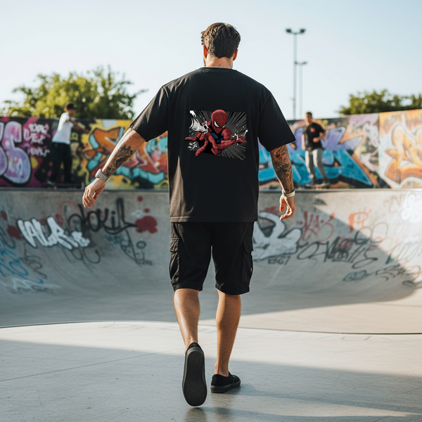Spider-Man Oversized T-Shirt – Black