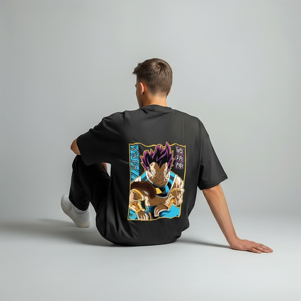Vegeta Oversized T-Shirt – Black