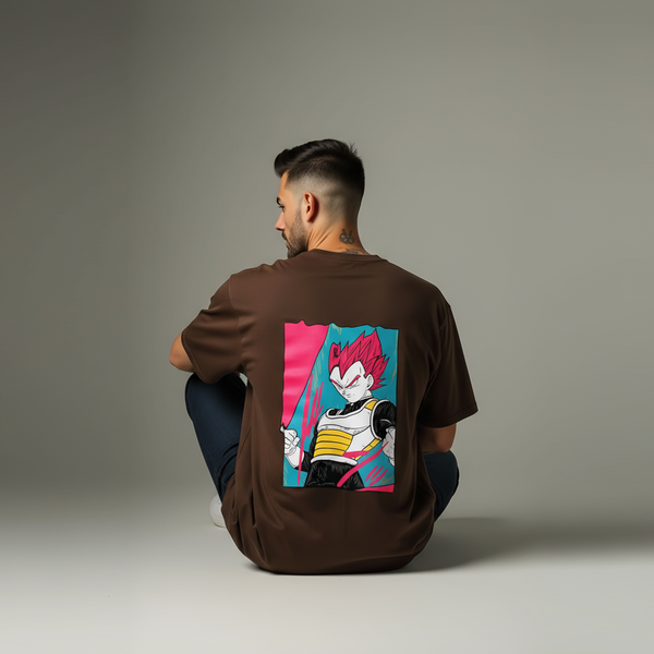 Oversized Vegeta Tee – Coffee Edition