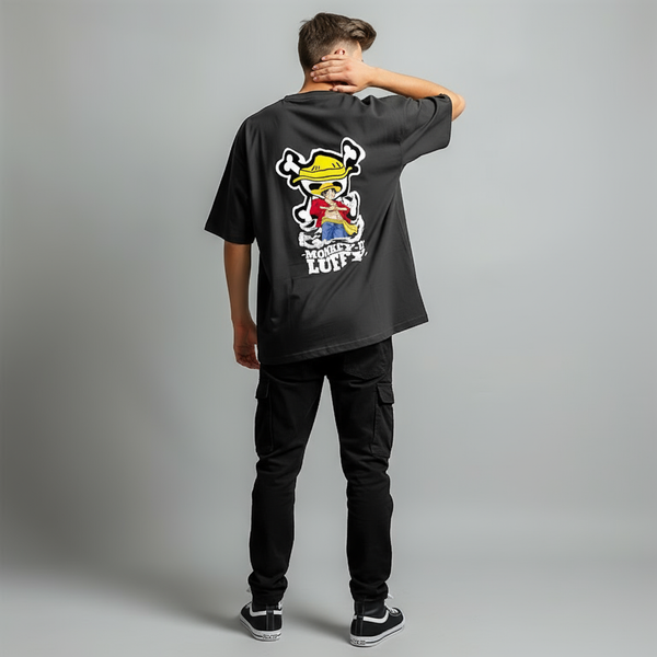 Luffy Oversized T-Shirt – Black
