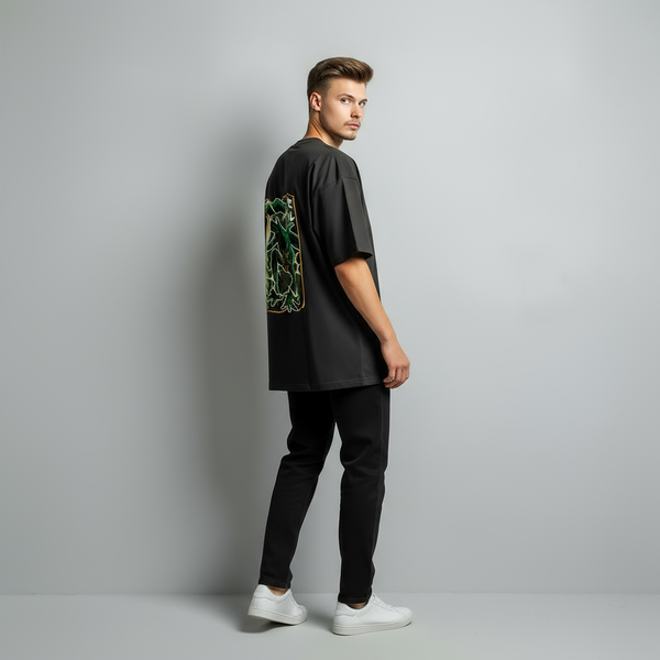 Cell Oversized T-Shirt – Black
