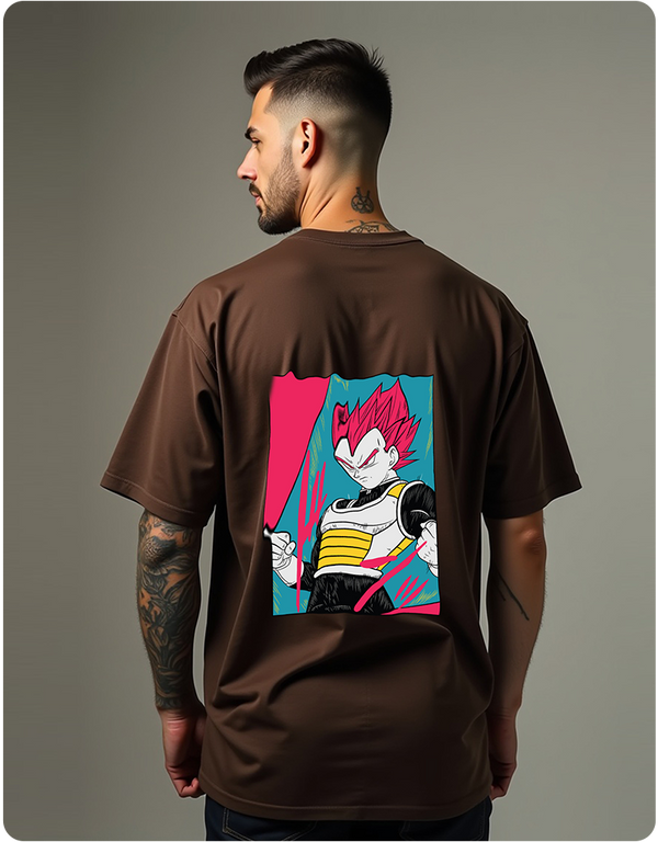 Oversized Vegeta Tee – Coffee Edition